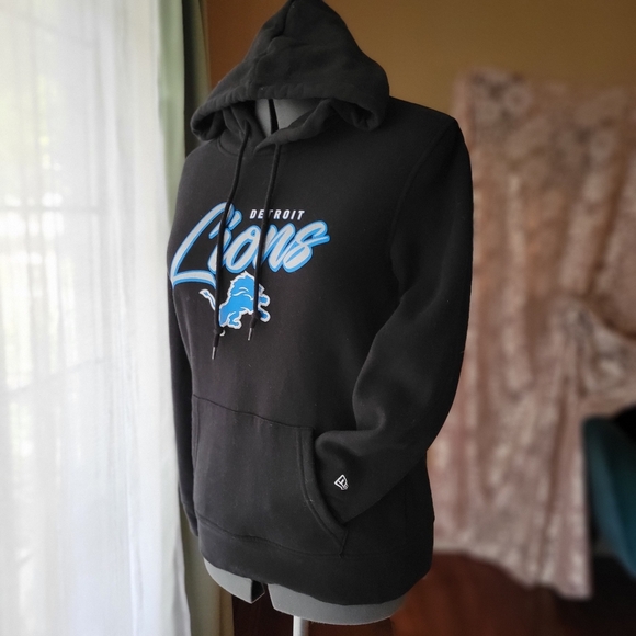 New Era Tops - New Era Black and Blue Detroit Lions Hoodie Size Small Womens